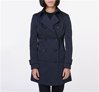 CA Sheen Trench Coat - Black