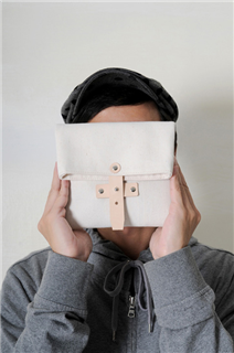 HALO-手做皮革純棉帆布折疊式相機/收納包