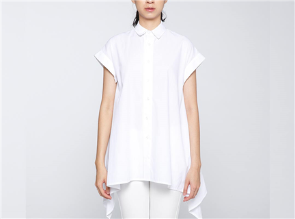 強撚傘狀罩衫(白)